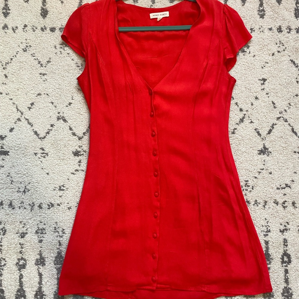 Honey Punch Red Dress Medium